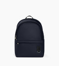 Sac à dos zippé Basile en toile nylon et cuir lisse