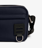 Petit sac bandoulière Basile en toile nylon et cuir lisse
