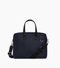 Porte documents 15  Basile en toile nylon et cuir lisse