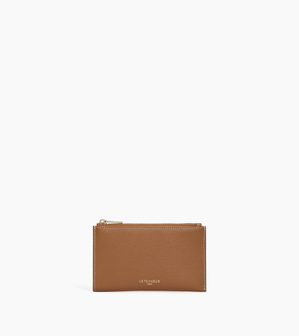 Etui clés zippé Albertine en cuir grainé
