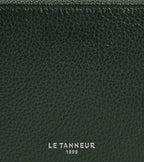 Porte monnaie zippé avec porte cartes amovible Albertine en cuir grainé