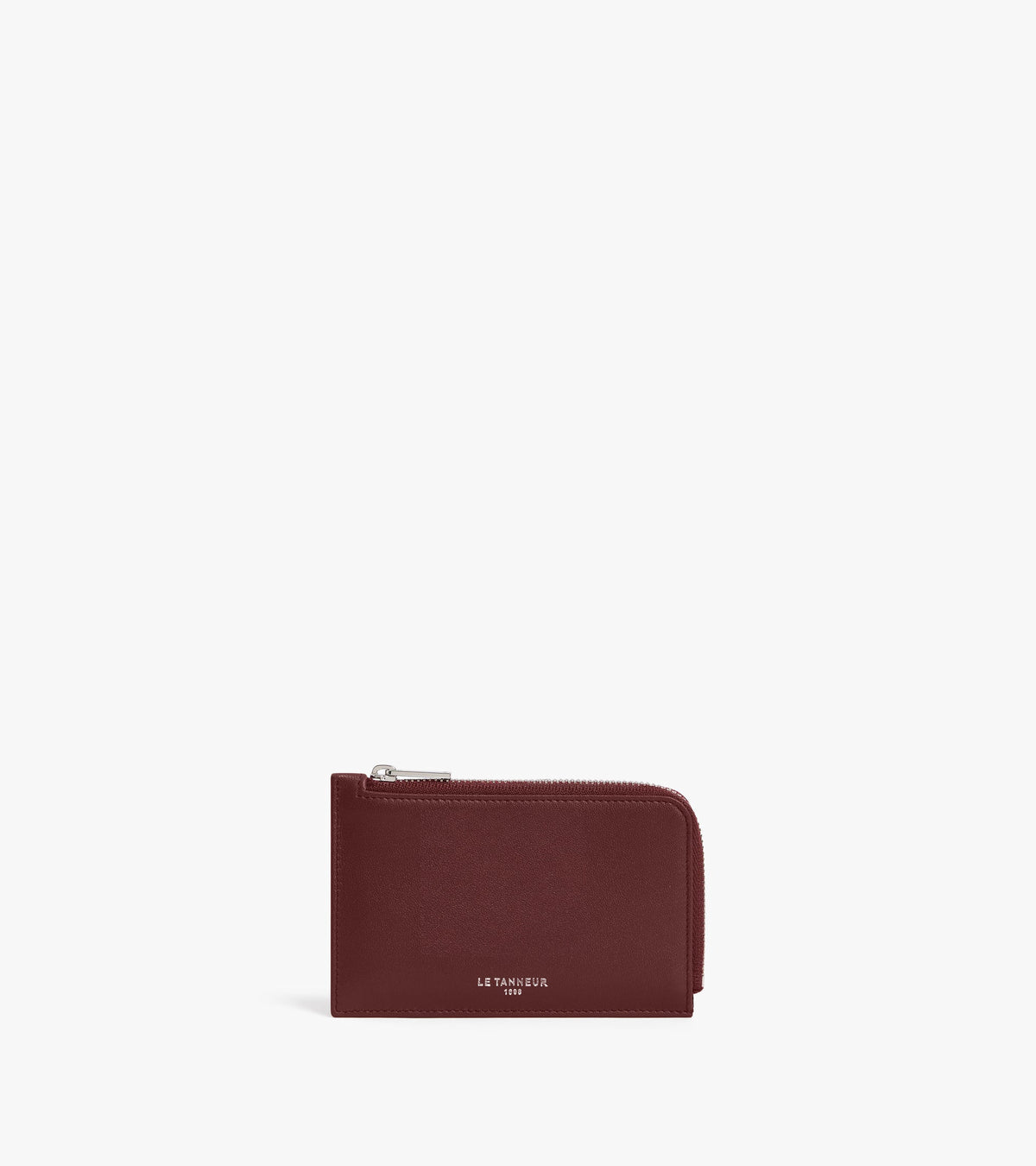 Porte cartes zippé Albertine en cuir lisse