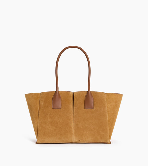 Grand sac cabas Elena en refente de velours
