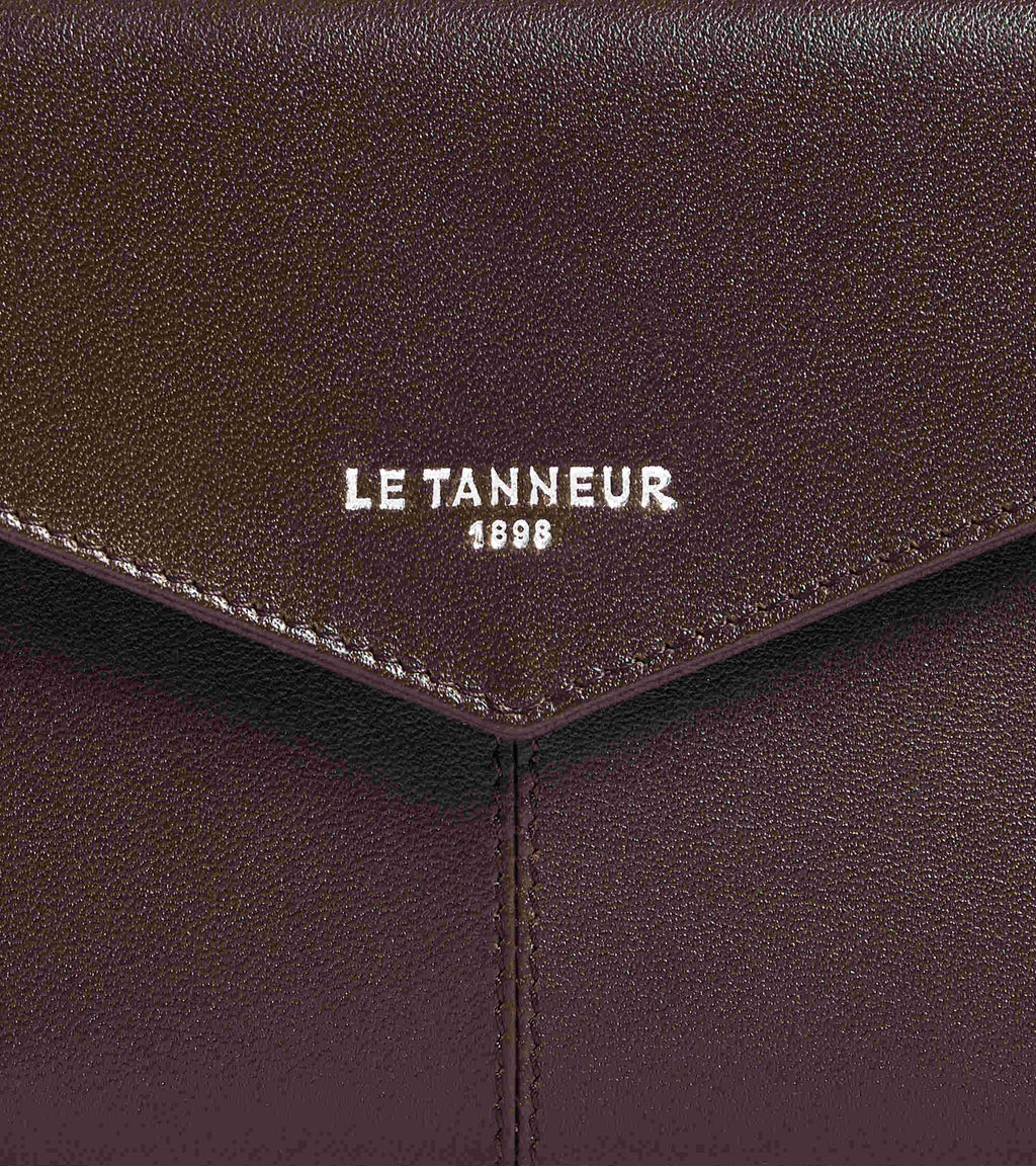 Pochette enveloppe moyen modèle Paulette en cuir lisse