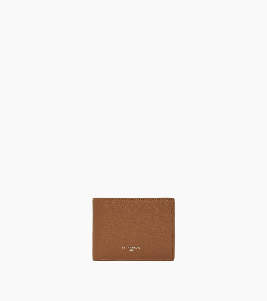 Portefeuille zippé horizontal Lucien en cuir grainé