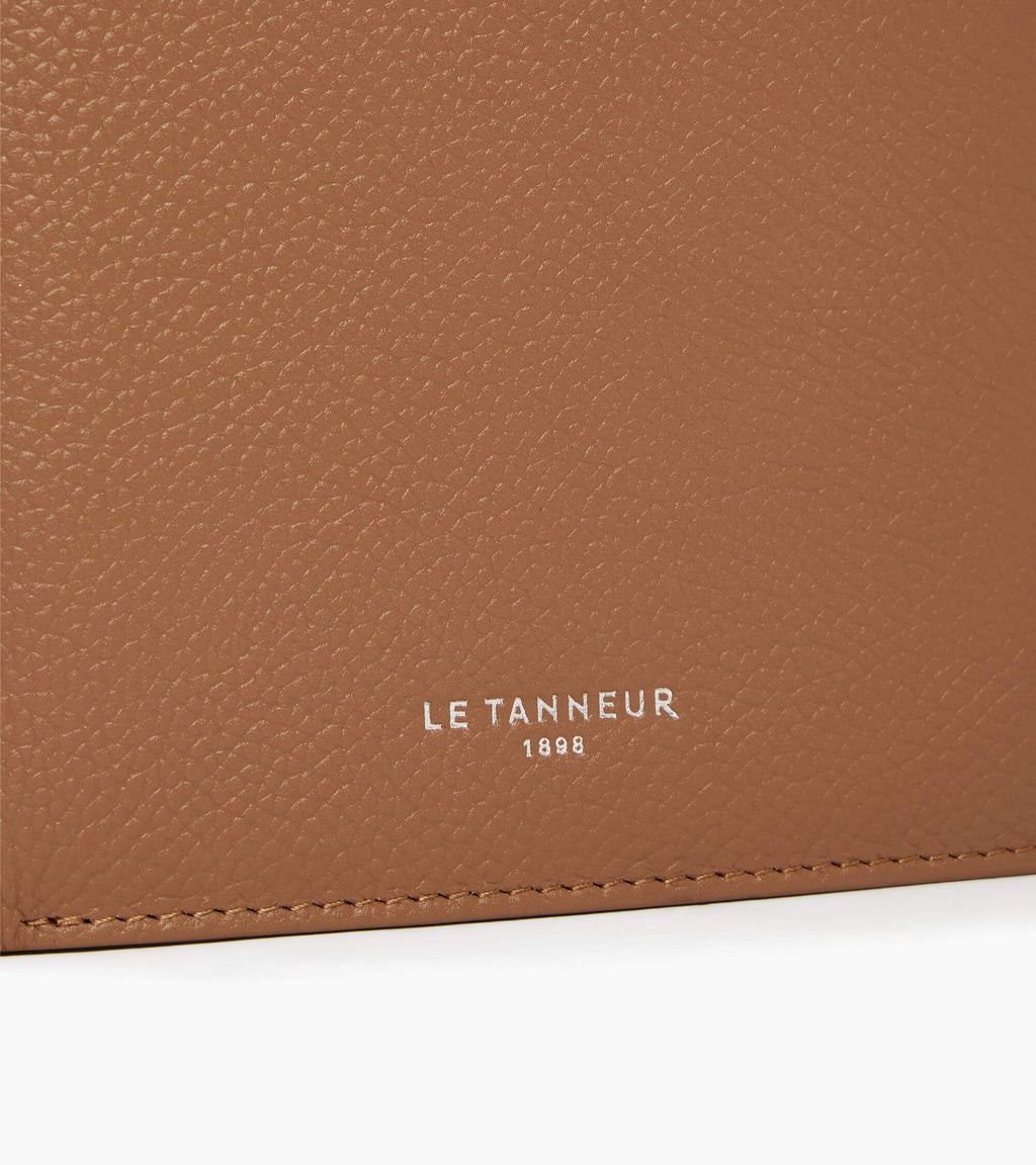 Portefeuille zippé horizontal Lucien en cuir grainé