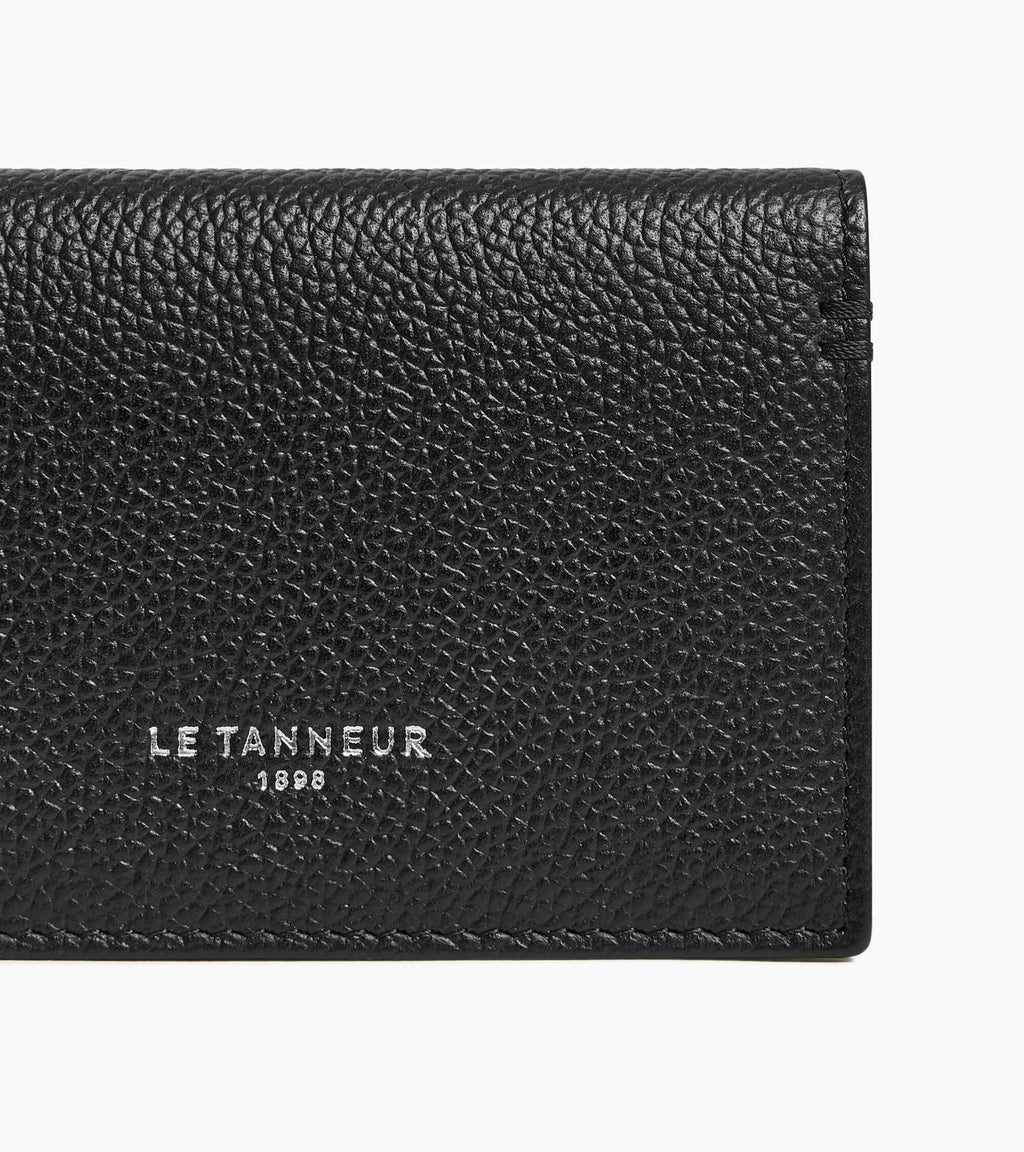 Porte cartes horizontal 2 volets Lucien en cuir grainé