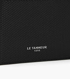 Portefeuille zippé horizontal Lucien en cuir signature T