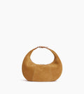 Petit sac hobo Juliette en cuir refente de velours