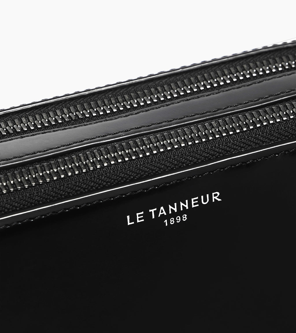 Petite sacoche 2 compartiments Emile en cuir lisse business effet box