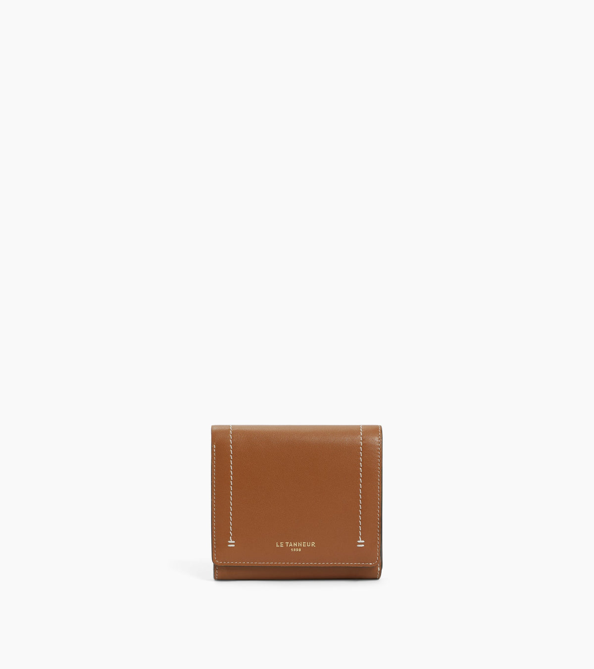 Petit portefeuille à rabat Louison en cuir lisse