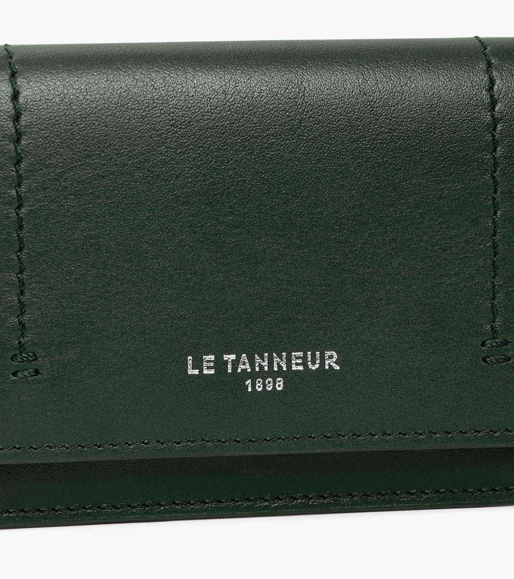 Petit porte cartes à rabat Louison en cuir lisse