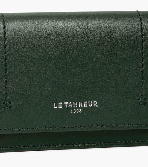 Petit porte cartes à rabat Louison en cuir lisse