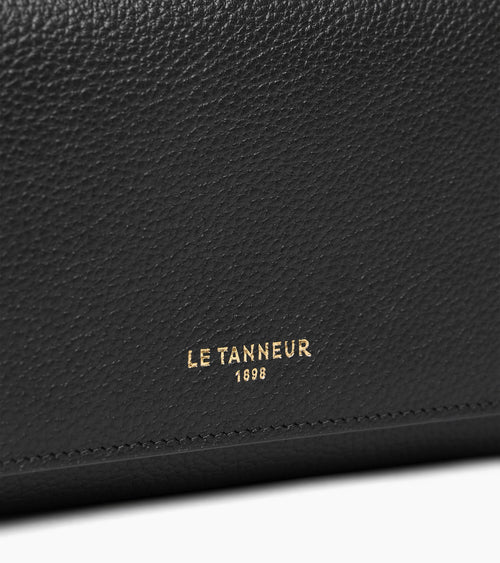 Grand portefeuille à rabat Louison en cuir grainé